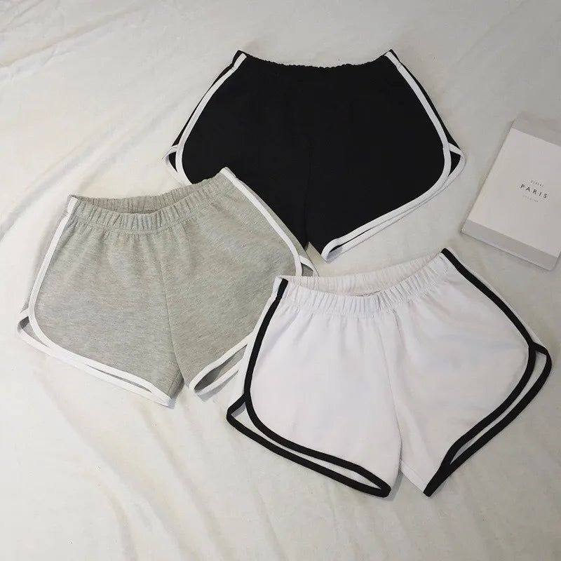 Shorts simples femininos para ioga em casa, praia, férias, calças casuais femininas, esportes, treinamento abrangente, calças fitness